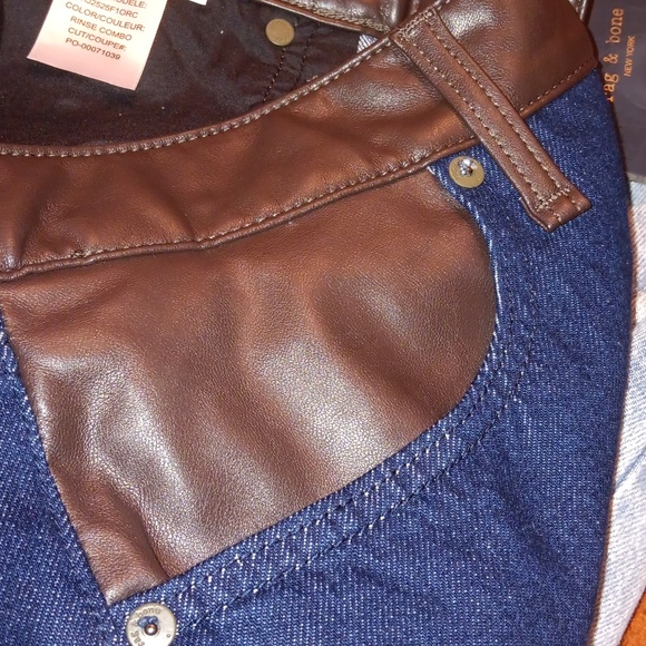 Rag & Bone Lori Mid Rise Wide Leg Jeans In Mid-Rinse Combo Size 30 - Picture 7 of 7